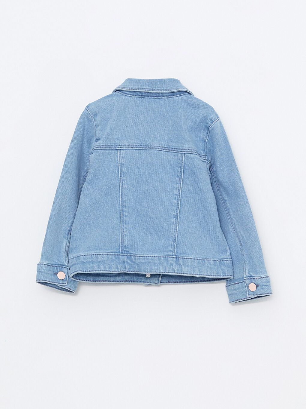 Long Sleeve Basic Baby Girls' Denim Jacket-1