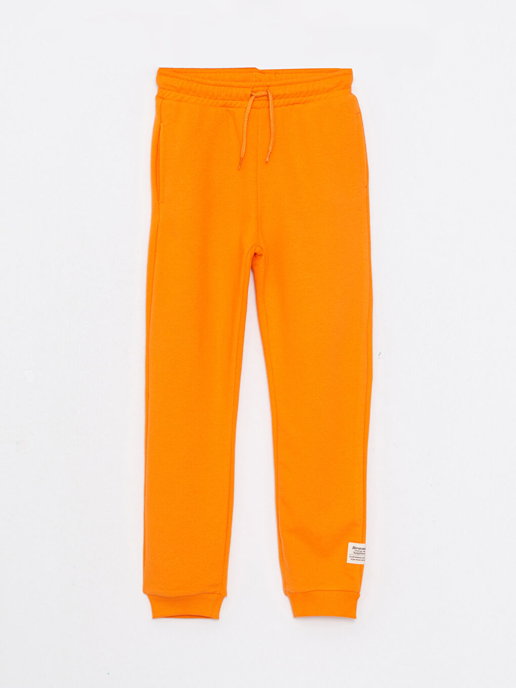 Turuncu Beli Lastikli Basic Kız Çocuk Jogger Eşofman Altı