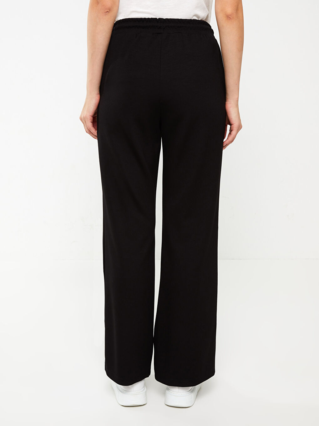 Siyah Kadın Düz Eşofman Altı-4