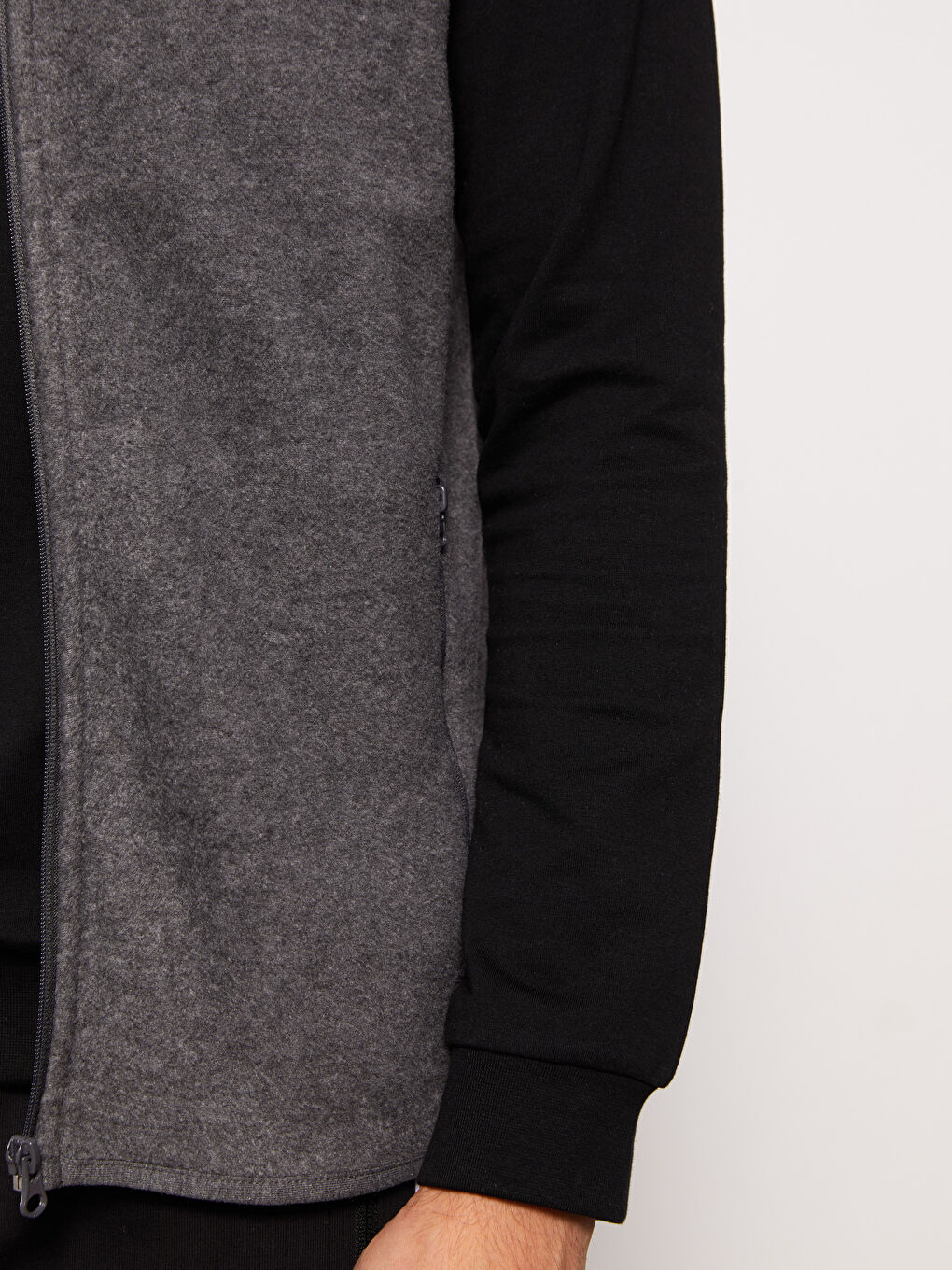 Gilet Polaire à Col Cheminée Coupe Décontractée pour Hommes-3