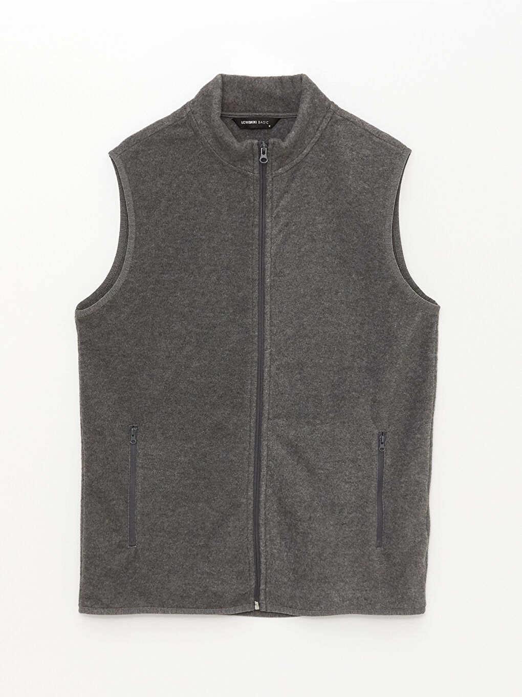 Gilet Polaire à Col Cheminée Coupe Décontractée pour Hommes-5