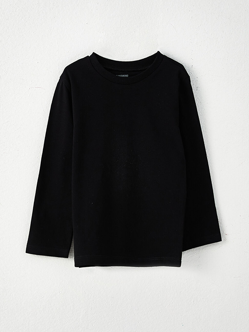 Tricou Simplu cu Mânecă Lungă pentru Bebeluși Băieți, Guler Rotund, Pachet de 2 Bucăți-1