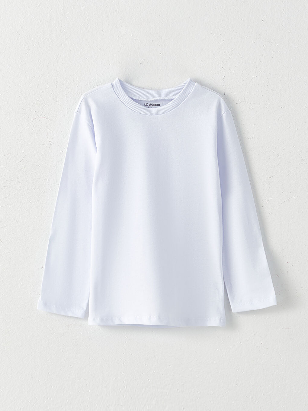 Tricou Simplu cu Mânecă Lungă pentru Bebeluși Băieți, Guler Rotund, Pachet de 2 Bucăți-2