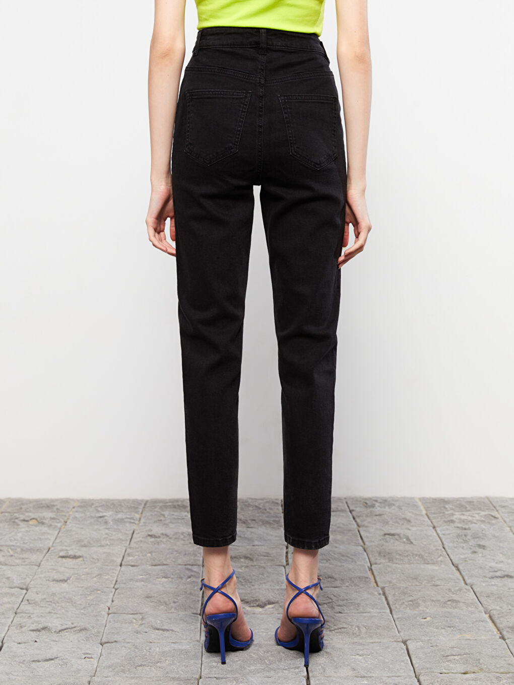 LCW Jeans High Waist Slim Fit Rodeo Jean Trousers For Women With Pocket Detail -W28365Z8-327