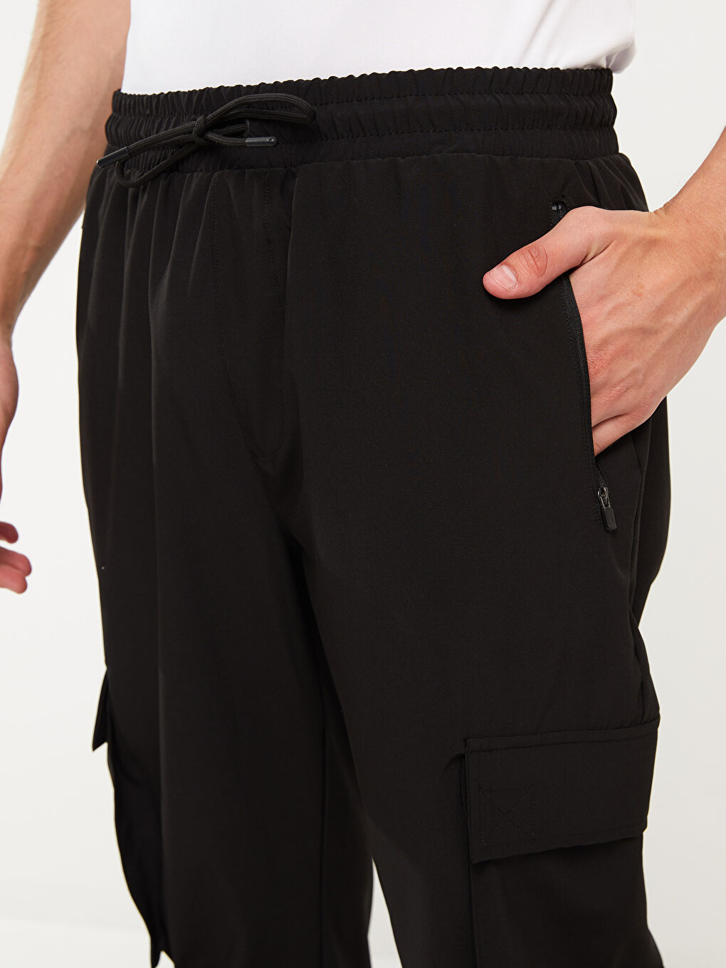 Siyah Slim Fit Erkek Jogger Eşofman Altı-4