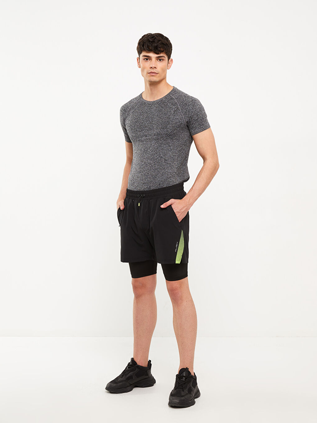 XSIDE ACTIVE Slim Fit Erkek Taytlı Şort -W28429Z8-CVL