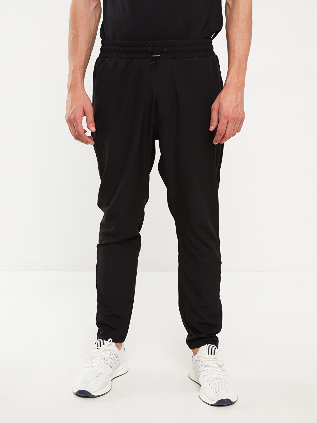 Siyah Standart Kalıp Erkek Spor Eşofman Altı-5