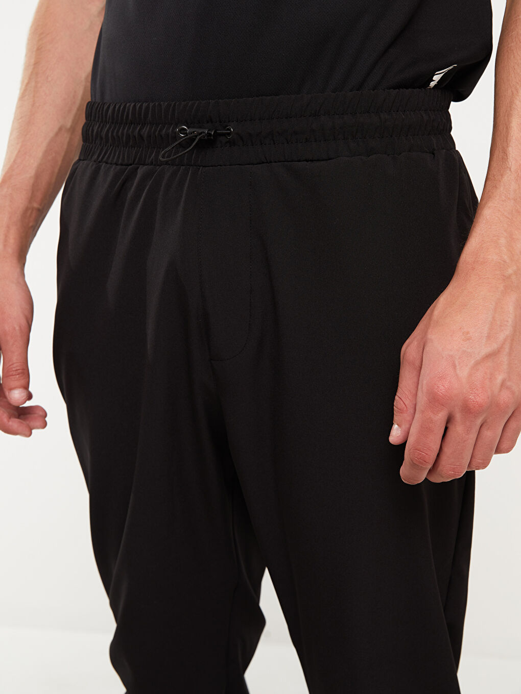 Siyah Standart Kalıp Erkek Spor Eşofman Altı-7