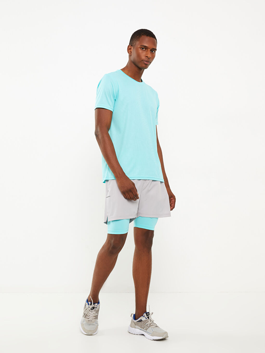 Slim Fit Active Sports Men's Tights Shorts-1