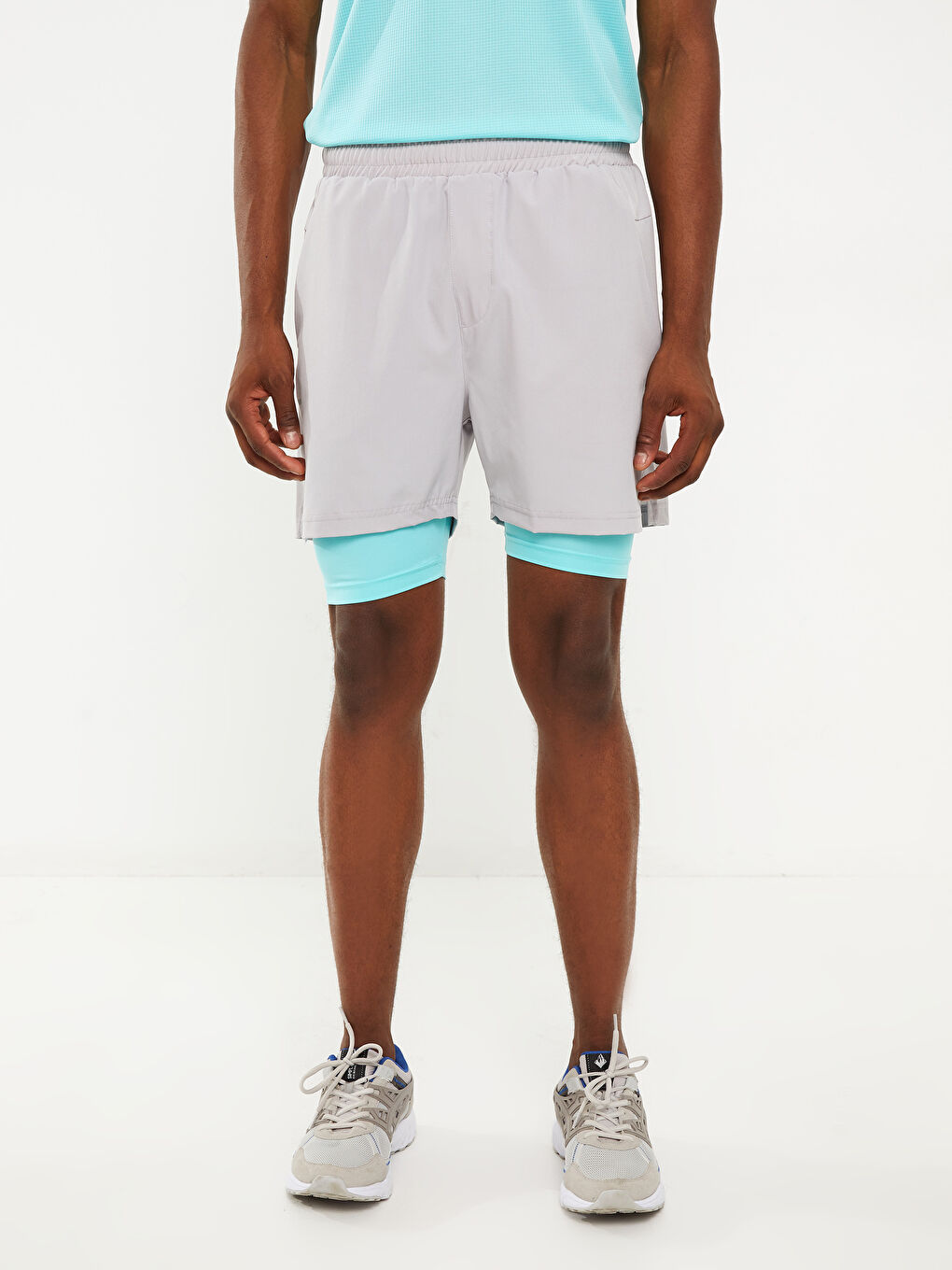 Slim Fit Active Sports Men's Tights Shorts-2