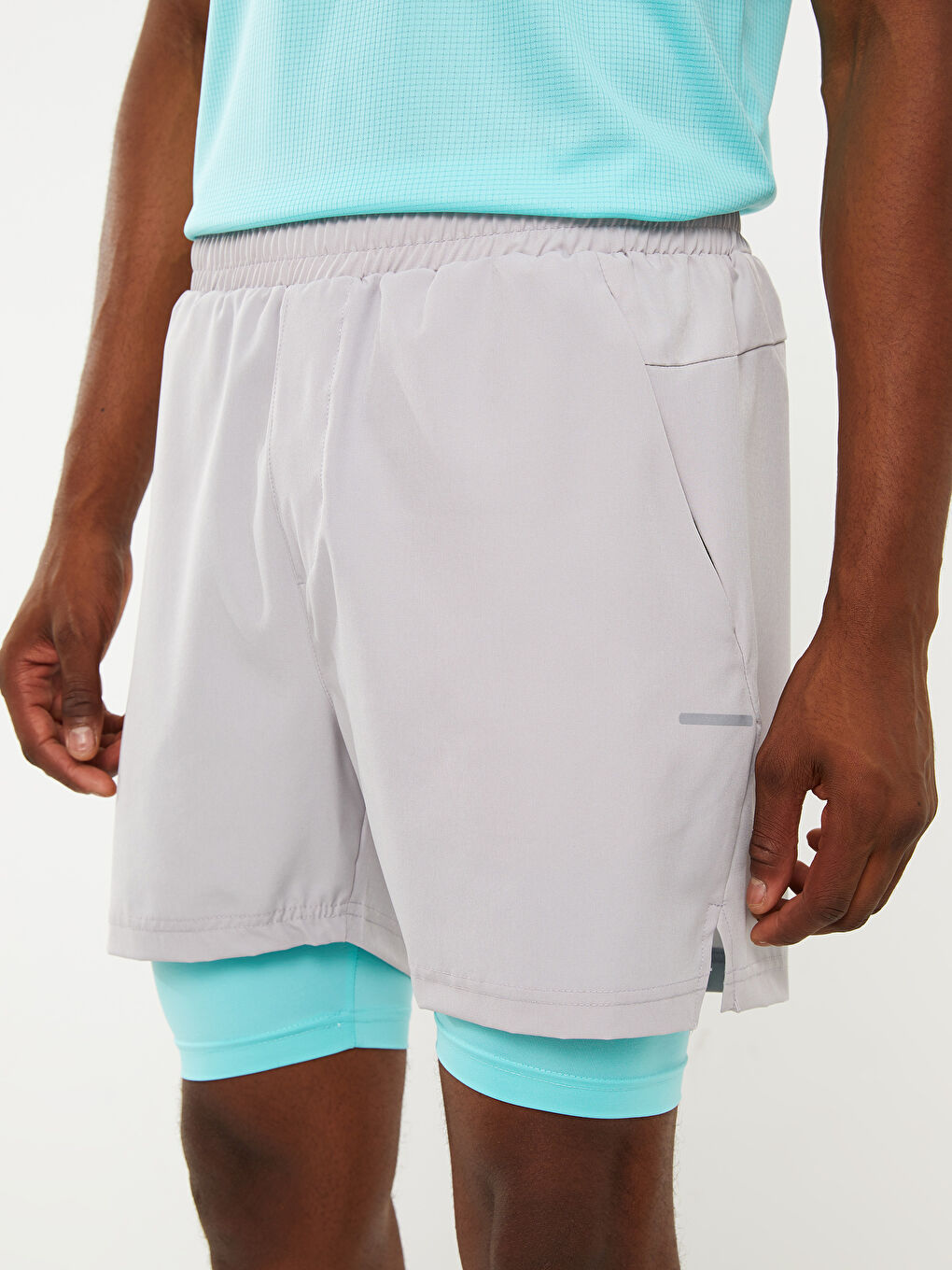 Slim Fit Active Sports Men's Tights Shorts-4