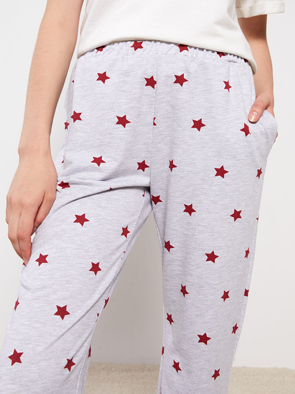 Pantaloni Jogger De Pijama,Cu Model Şi Cu Talie Elastică,Pentru Femei-2