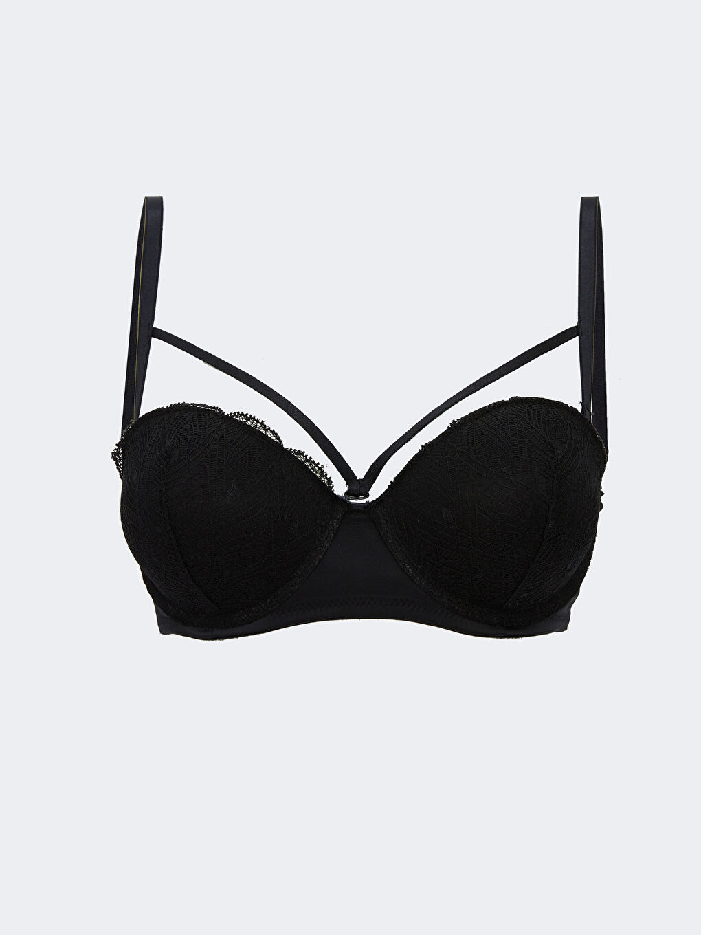 LCW DREAM Underwire Half Padded Lace Fantasy Balconette Bra -W28495Z8-CVL