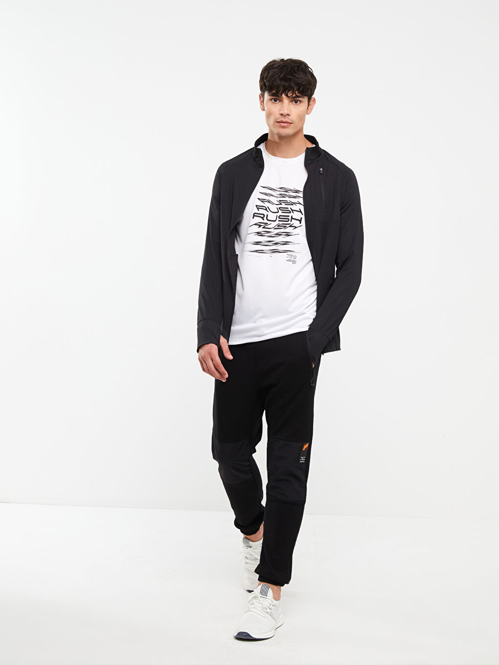 Siyah Dar Kalıp Erkek Eşofman Altı