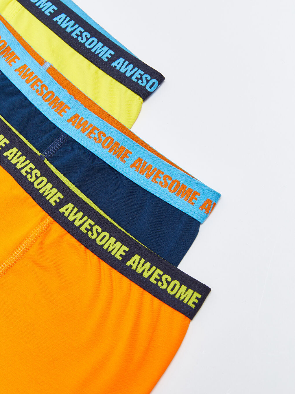 Turuncu Baskılı Pamuklu Erkek Çocuk Boxer 3'lü-2