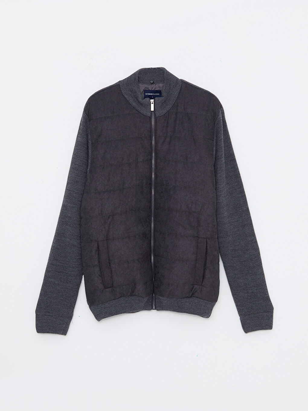 Regular Fit Funnel Neck Men's Knitwear Coat-6
