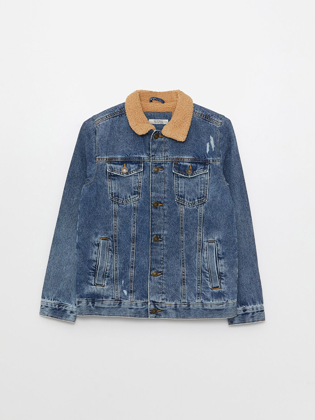 LCW Kids Collared Neck Boys' Denim Jacket -W28596Z4-507