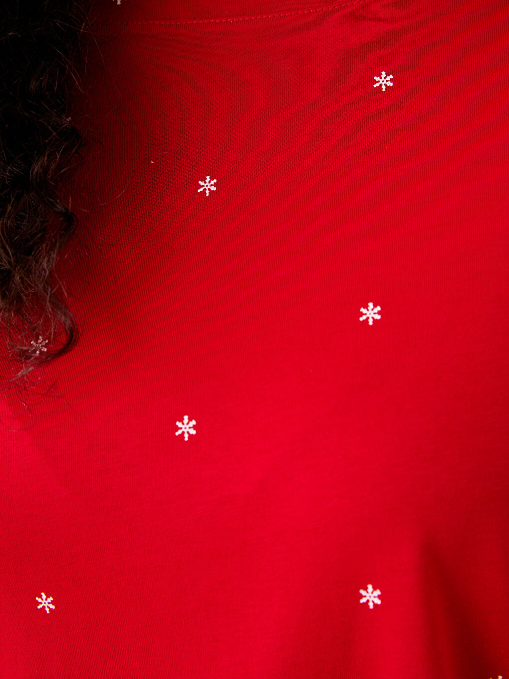 LCW DREAM Christmas Themed Long Sleeve Women's Pajama Set -W28609Z8-LTQ
