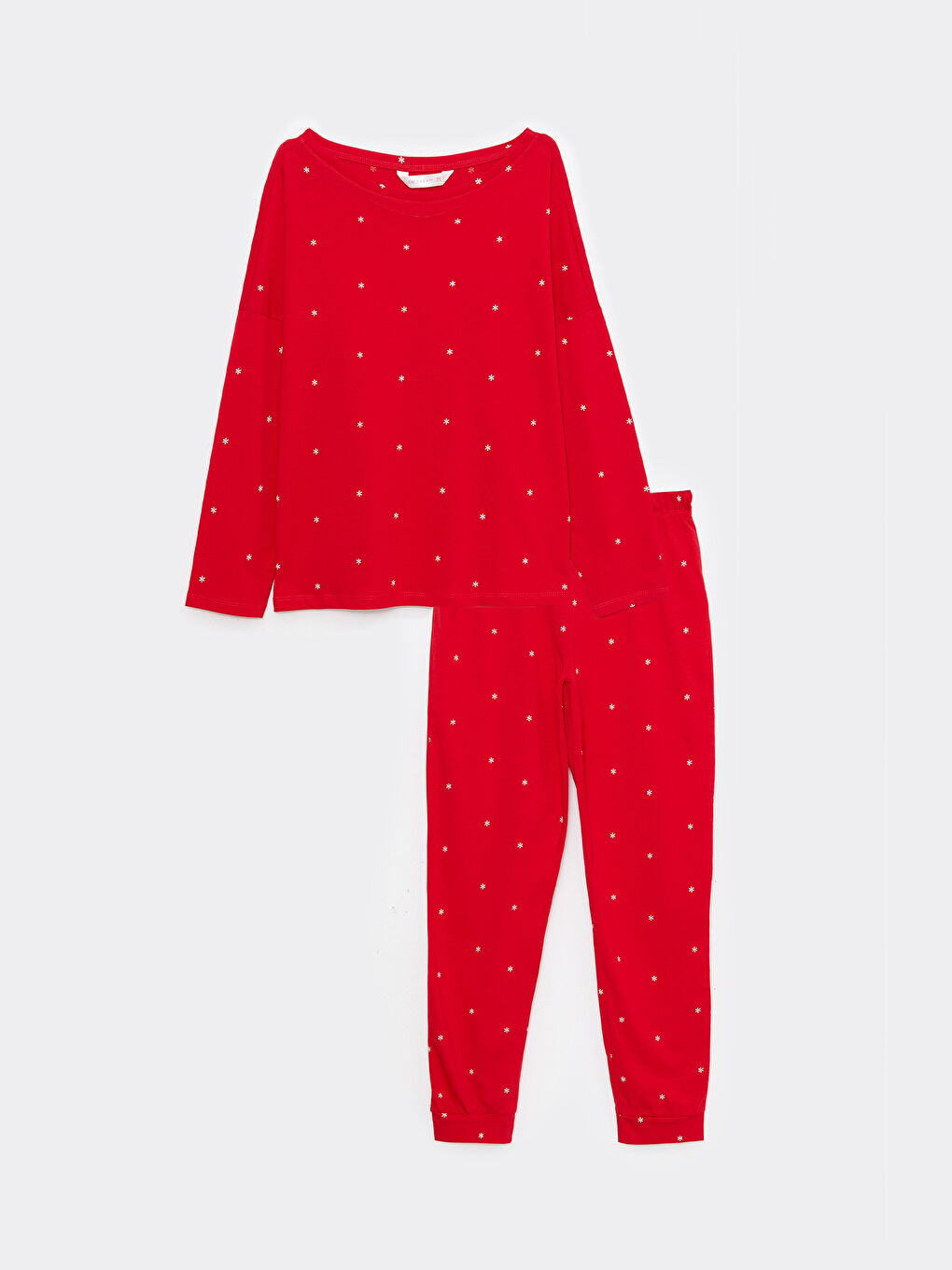 LCW DREAM Christmas Themed Long Sleeve Women's Pajama Set -W28609Z8-LTQ