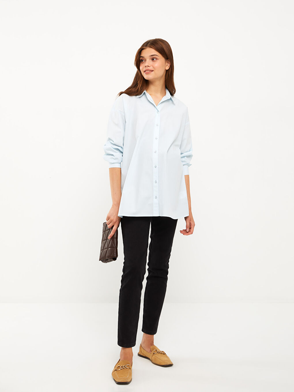 LCWAIKIKI Maternity Slim Fit Regular Pocket Detailed Maternity Rodeo Denim Trousers with Over-bump Waistband -W28614Z8-326