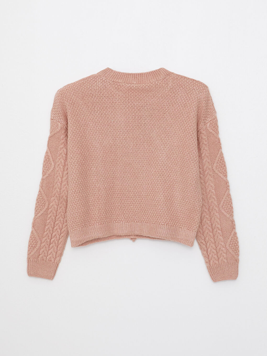 LCW Vision Rundhalsausschnitt Selbstgemustert Langarm Damen Strickpullover -W28624Z8-SF0