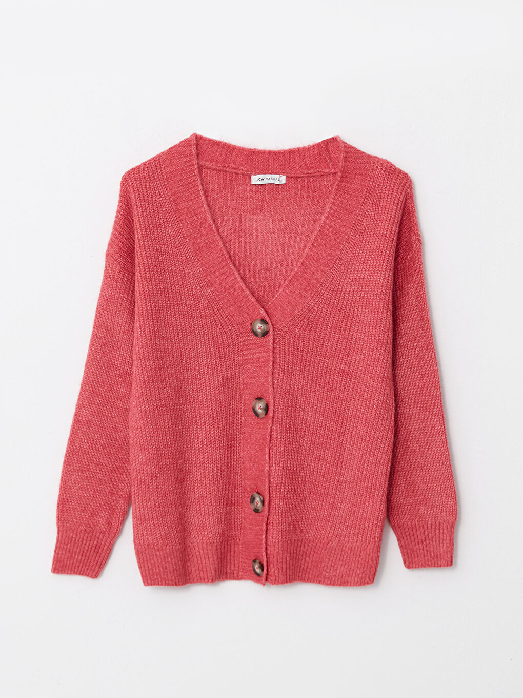 LCW Vision V Neck Women's Knitwear Cardigan -W28625Z8-JSF