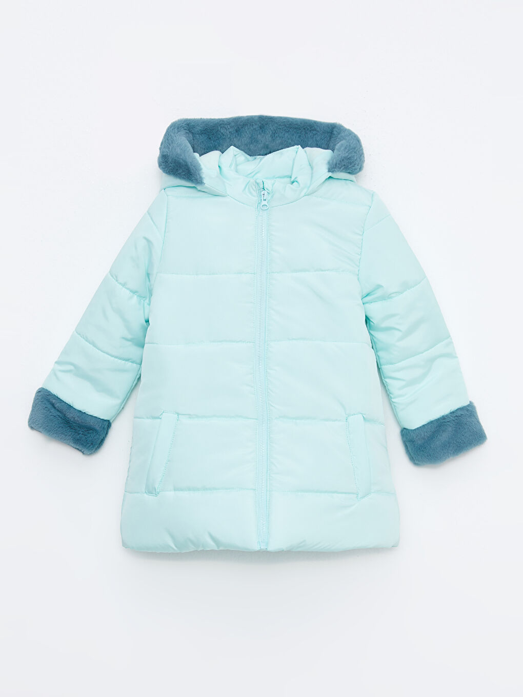 Hooded Basic Girl Coat