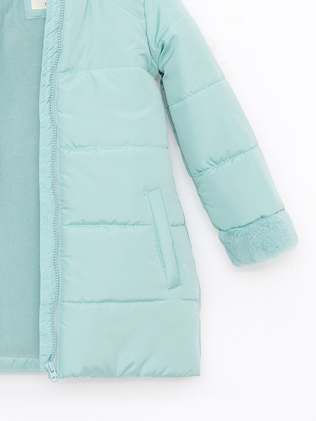 Hooded Basic Girl Coat-2