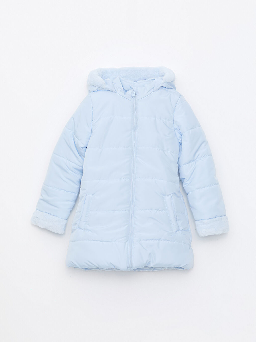 LCW Kids Βασικό Παλτό Κοριτσιού Με Κουκούλα -W28636Z4-SBE