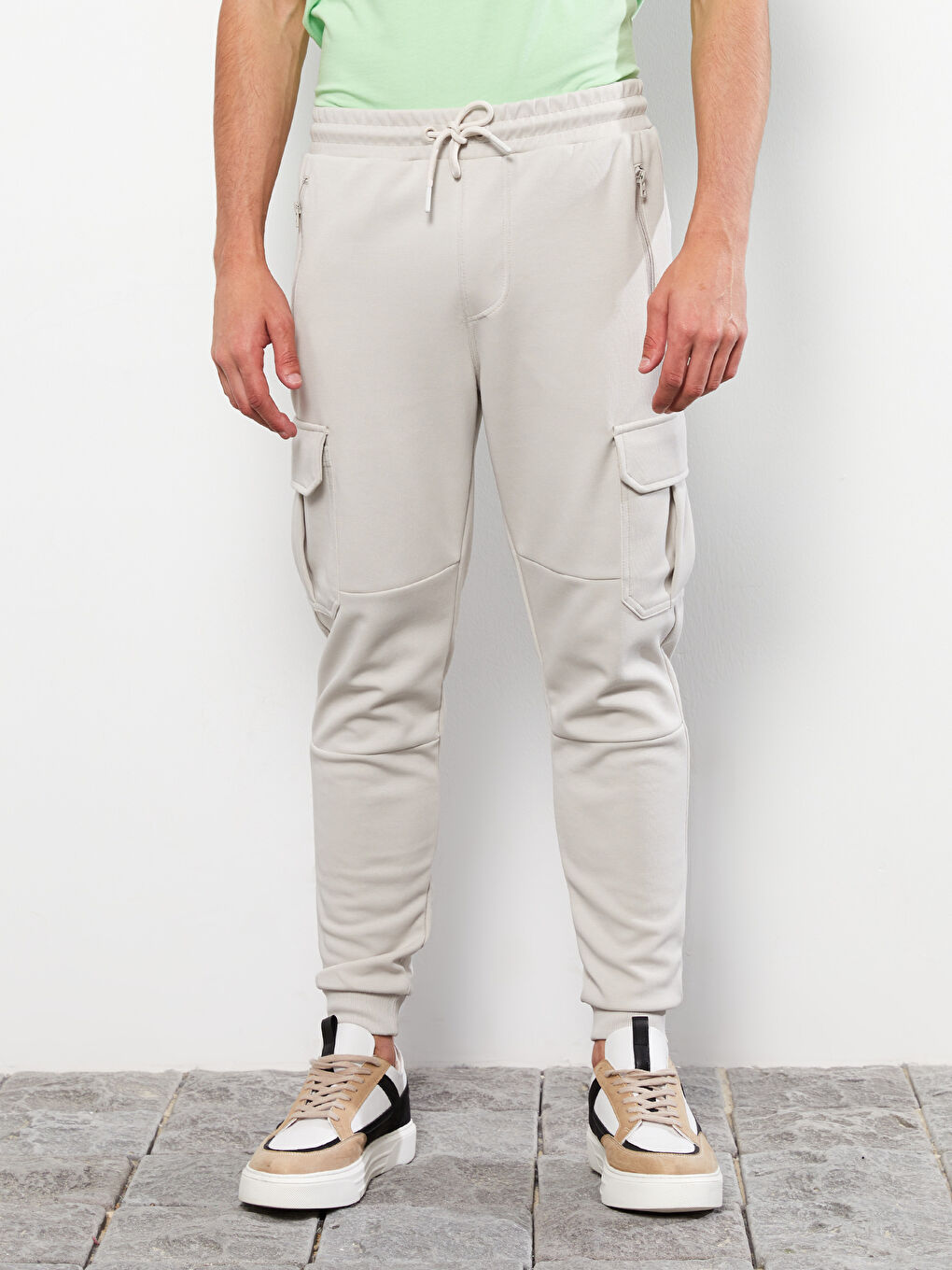 ерлерге арналған тар пішім джоггер спорттық шалбары-2