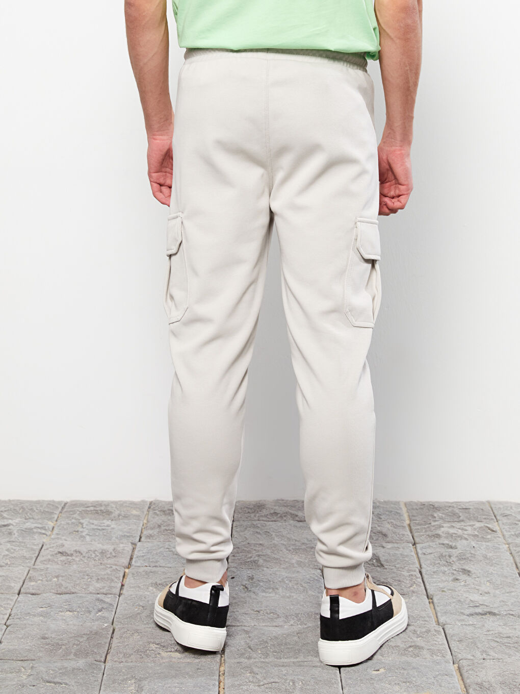 ерлерге арналған тар пішім джоггер спорттық шалбары-3