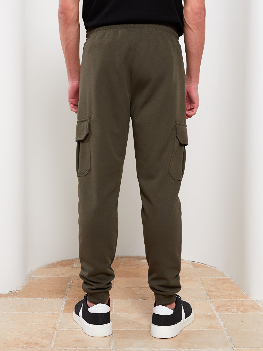 Haki Slim Fit Erkek Jogger Eşofman Altı-4