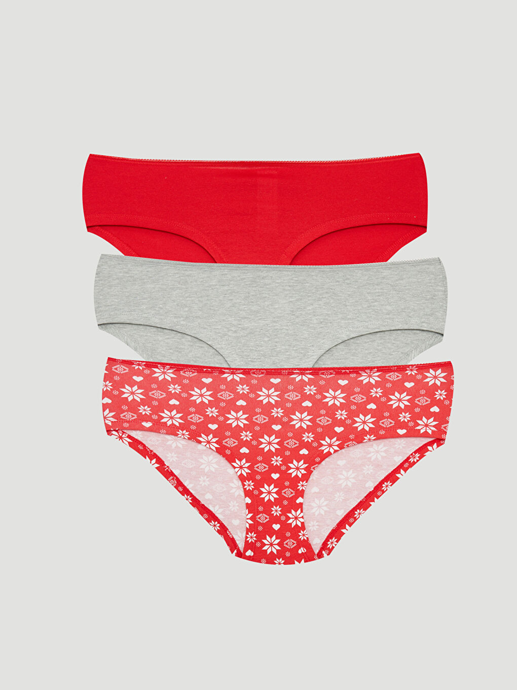 LCW DREAM Gemusterte Hipster-Slips für Damen 3er-Pack -W28651Z8-CT3
