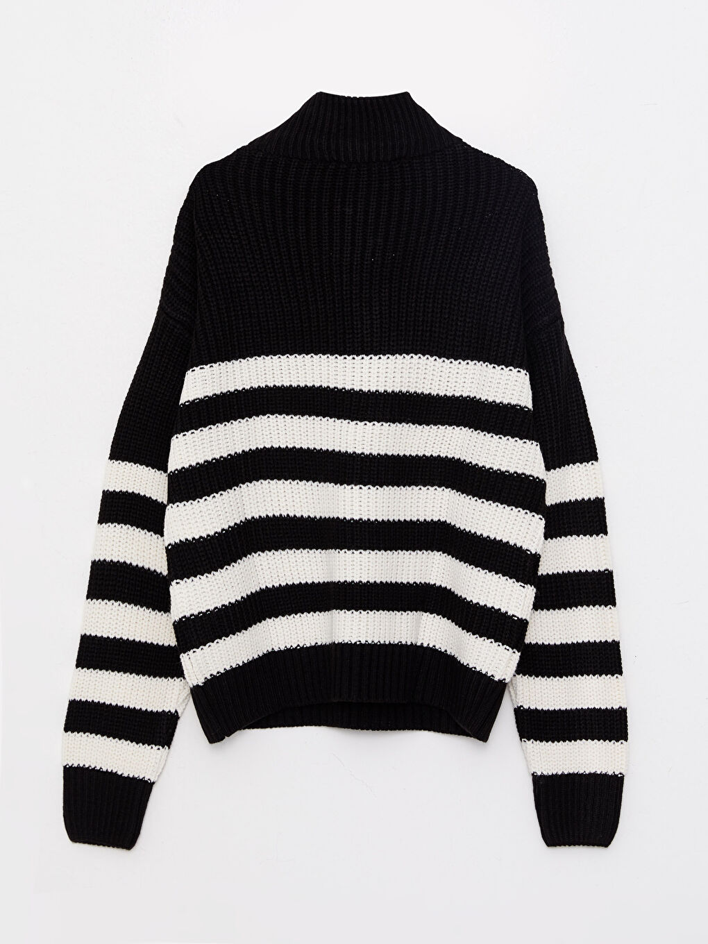 LCW Vision Trichterkragen Gestreifter Damen Strickpullover -W28655Z8-LEG