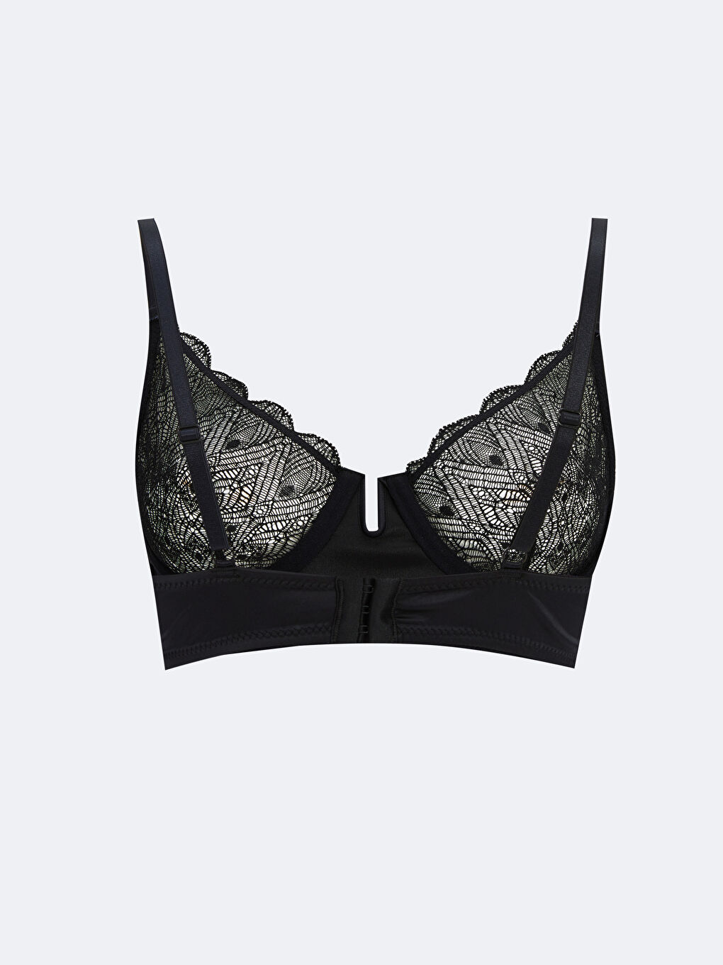 Underwired Non-Padded Lace Detail Bralette Bra-1