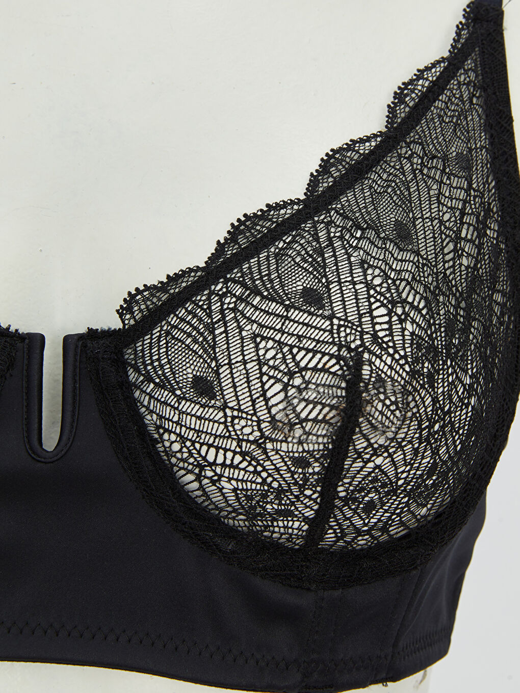 Underwired Non-Padded Lace Detail Bralette Bra-2