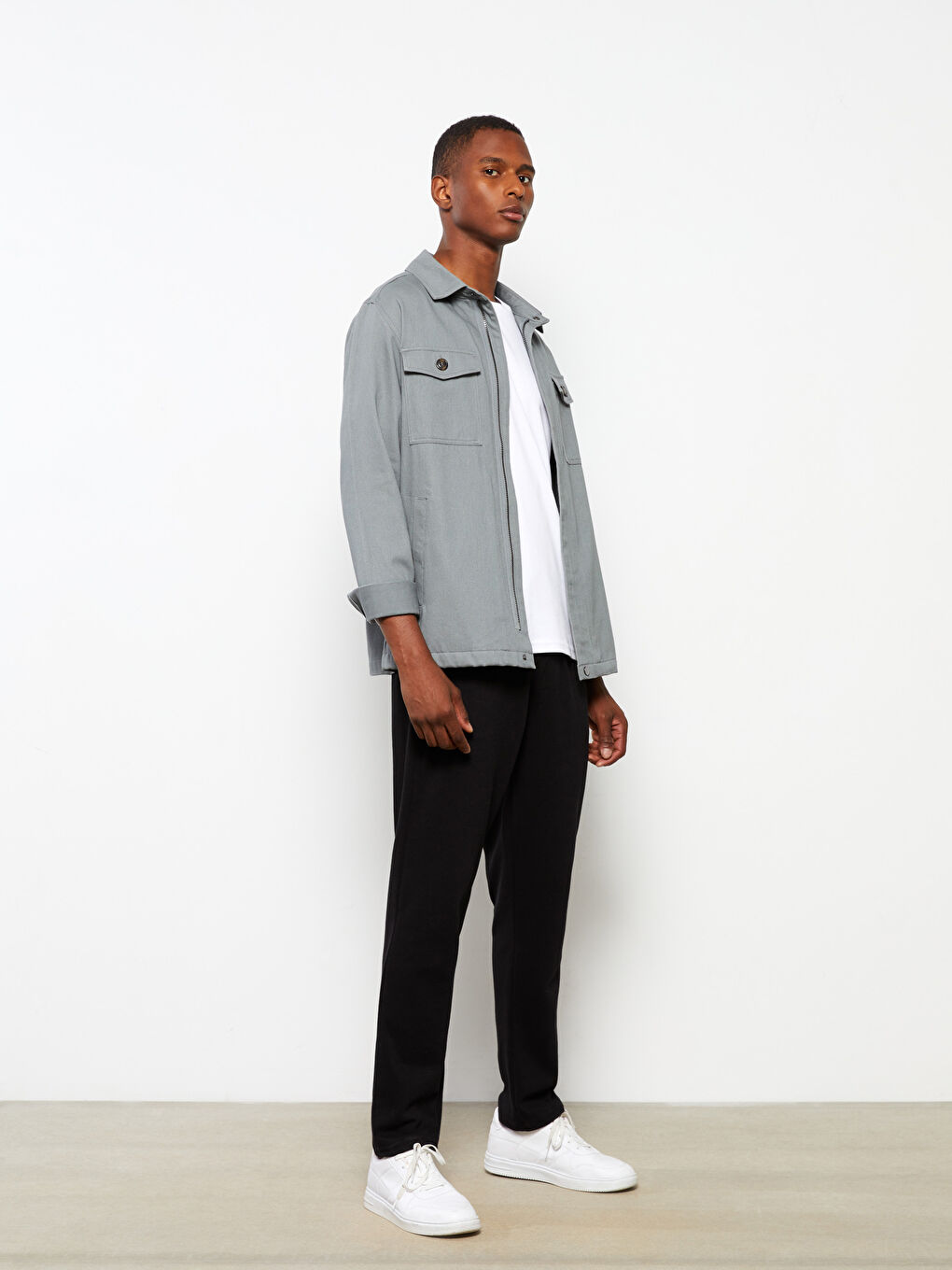 Siyah Slim Fit Pike Erkek Eşofman Altı