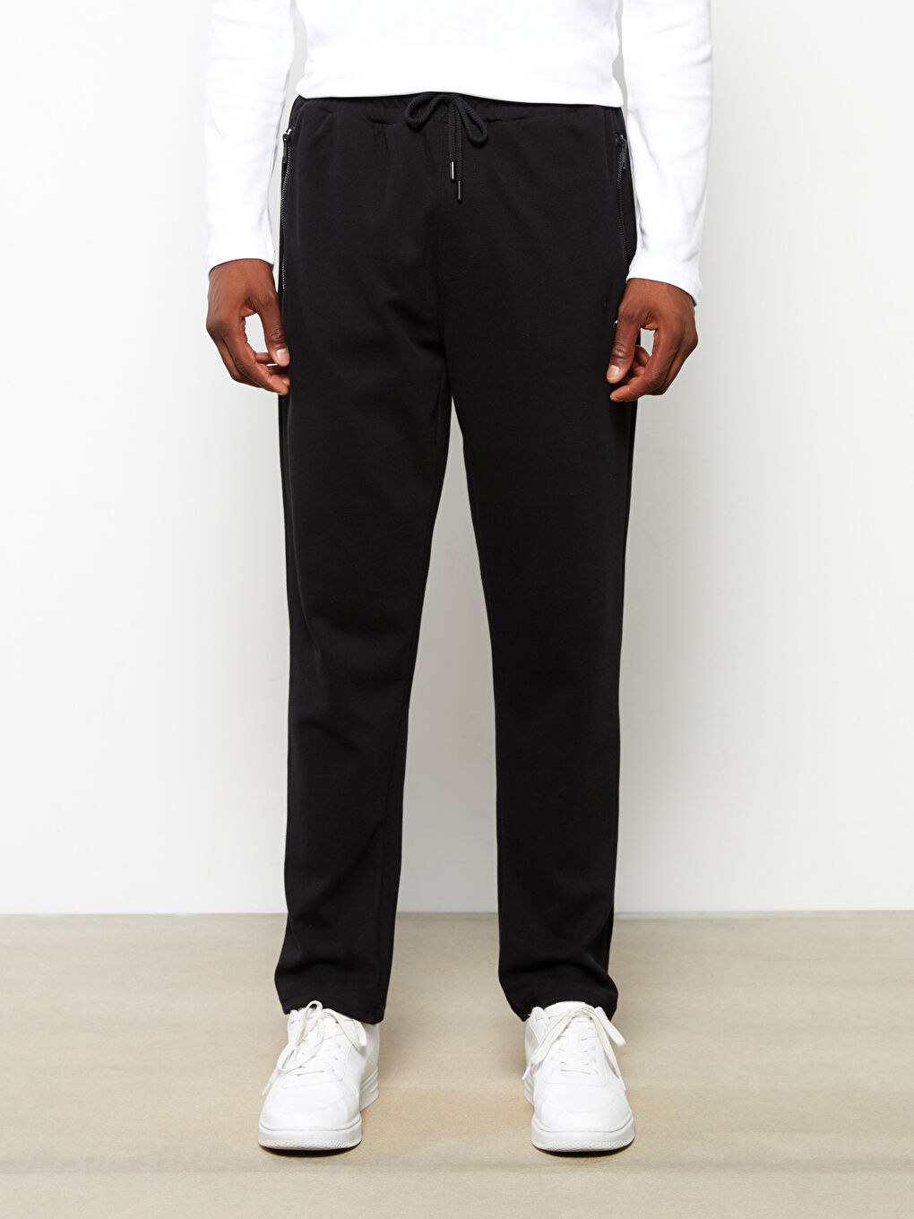 Siyah Slim Fit Pike Erkek Eşofman Altı-3