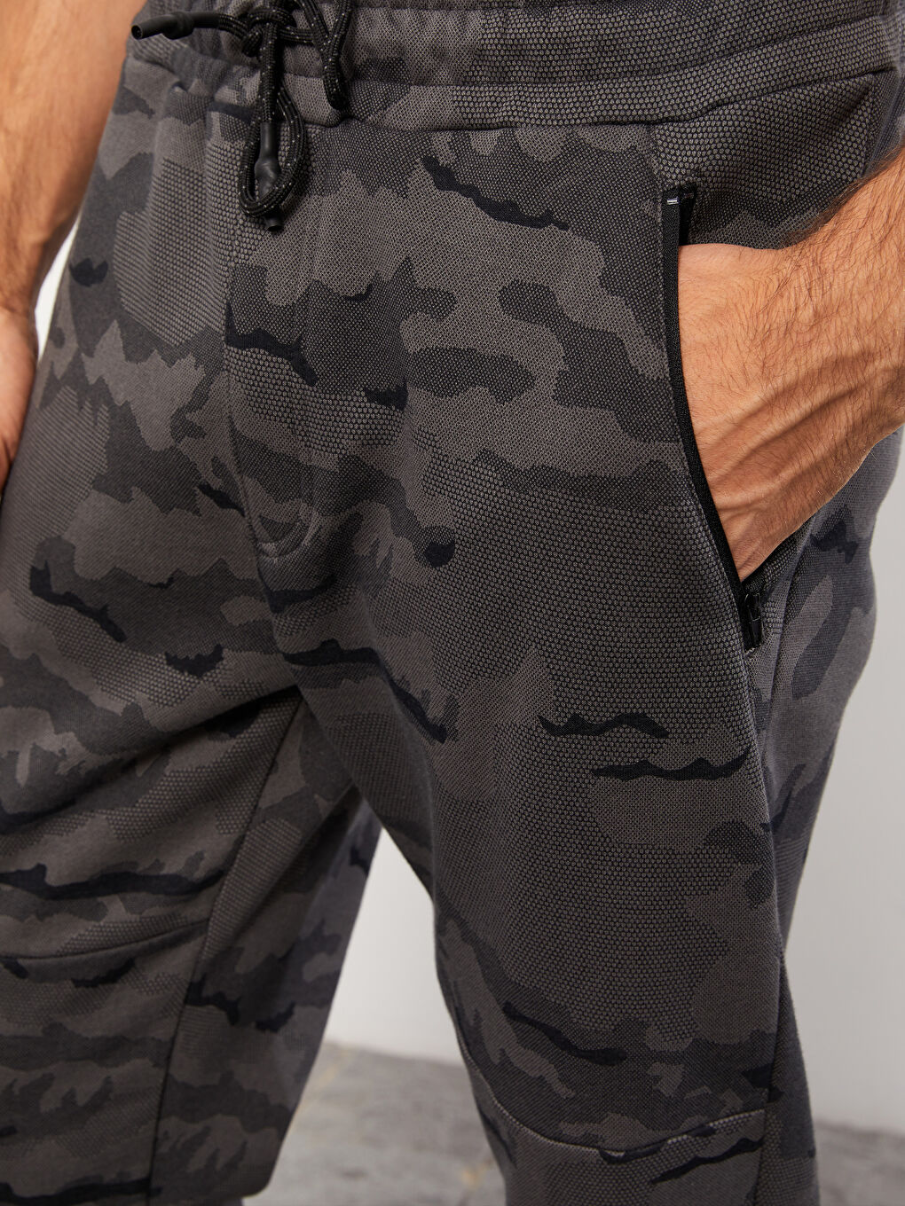 Тар пішім ерлерге арналған қалың джоггер спорттық шалбары-2