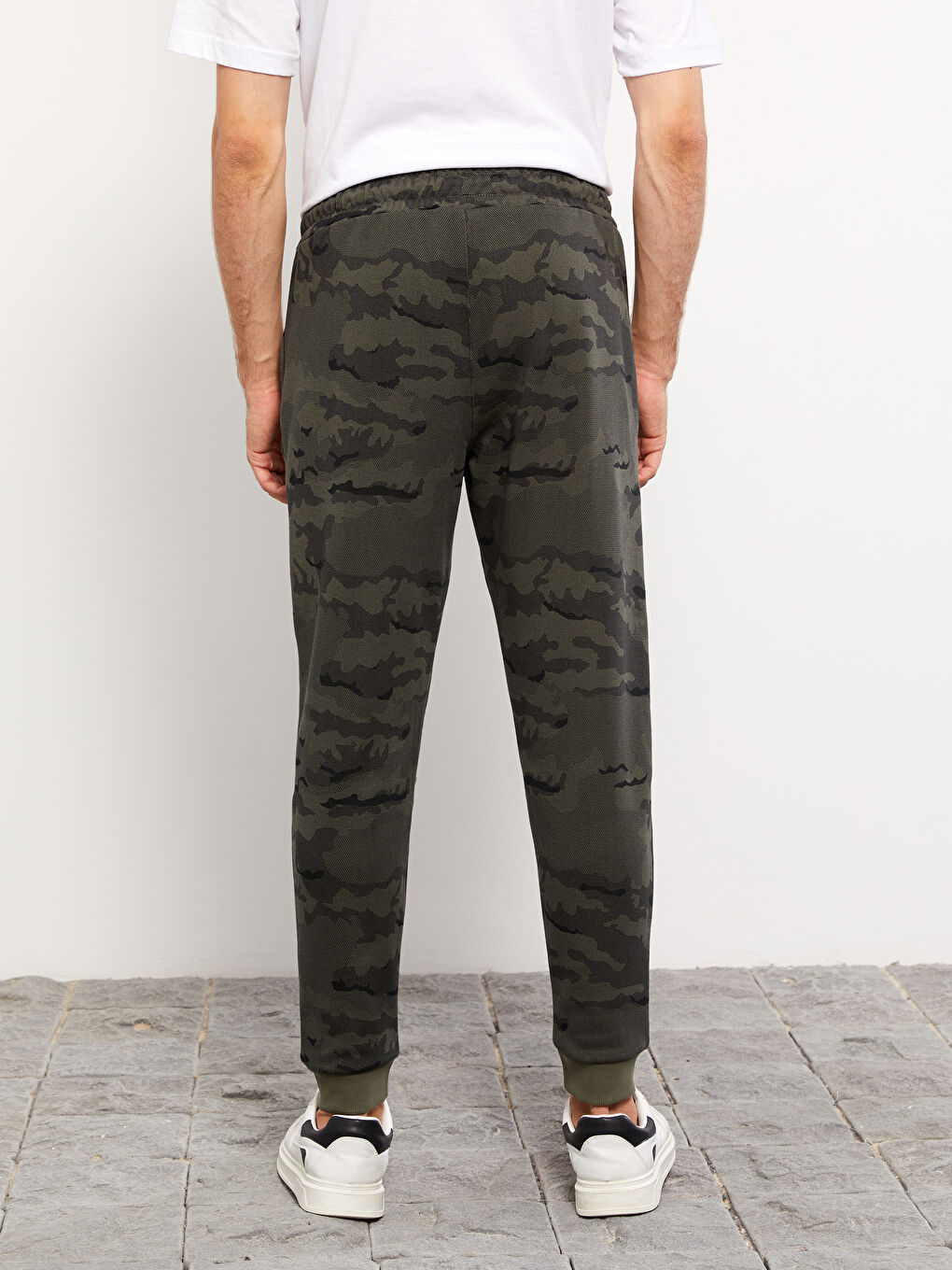 Haki Slim Fit Erkek Kalın Jogger Eşofman Altı-4