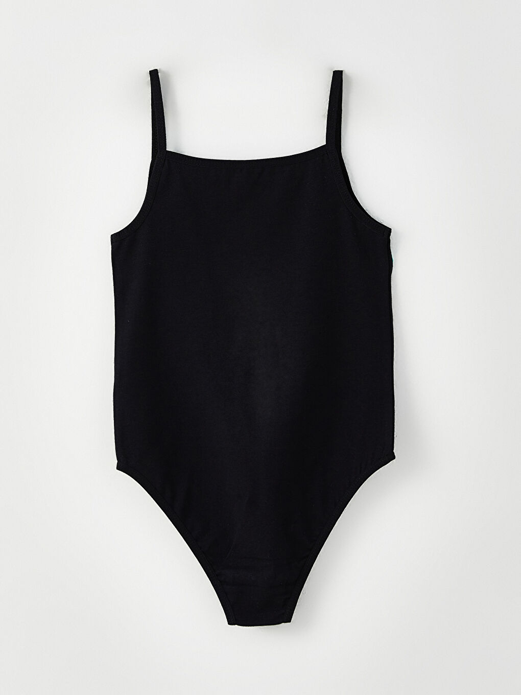 Қыздарға арналған шаршы жағалы негізгі баулы мақта түймесі бар боди 2 данадан тұратын-1