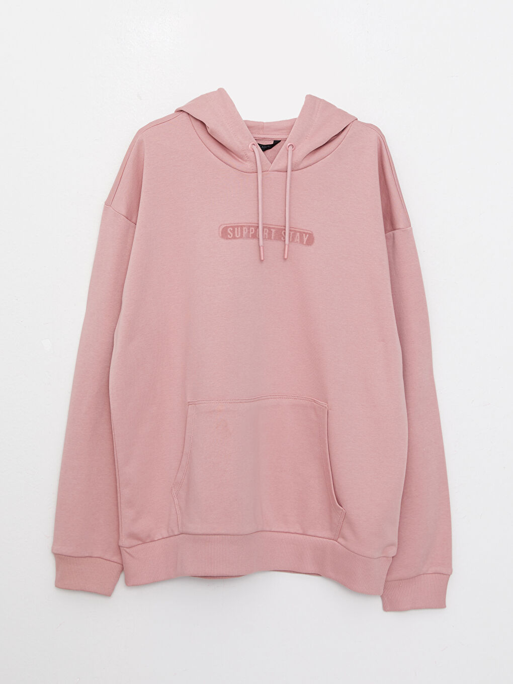 LCW Casual Pembe Uzun Kollu Baskılı Erkek Hoodie - 5