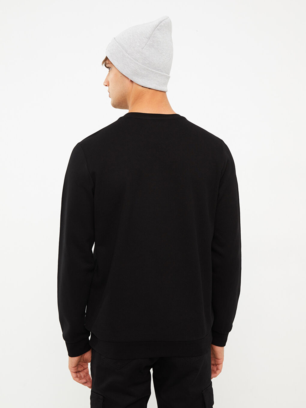 Crew Neck Long Sleeve Printed Men's Sweatshirt-4