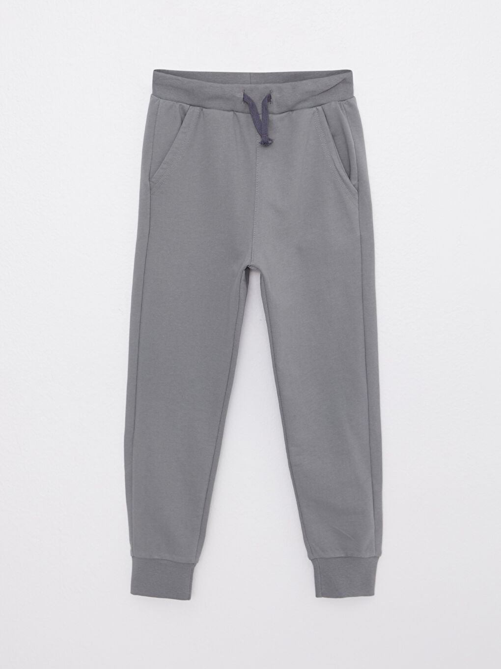 Gri Beli Lastikli Basic Erkek Çocuk Jogger Eşofman Altı