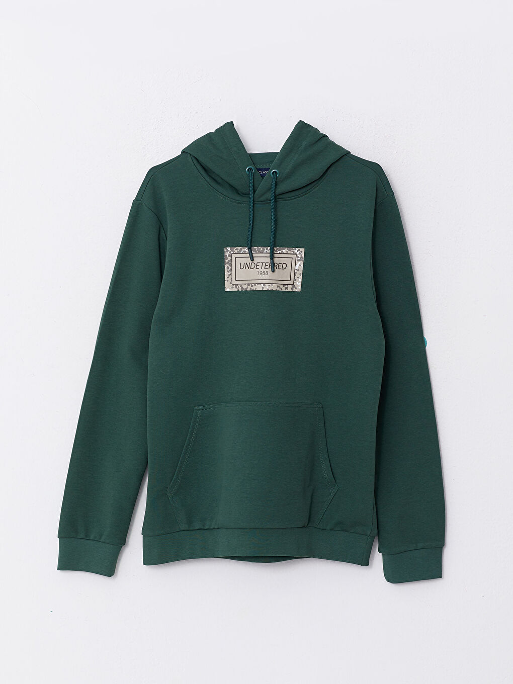 LCWAIKIKI Classic Yeşil Uzun Kollu Baskılı Erkek Kalın Hoodie - 5