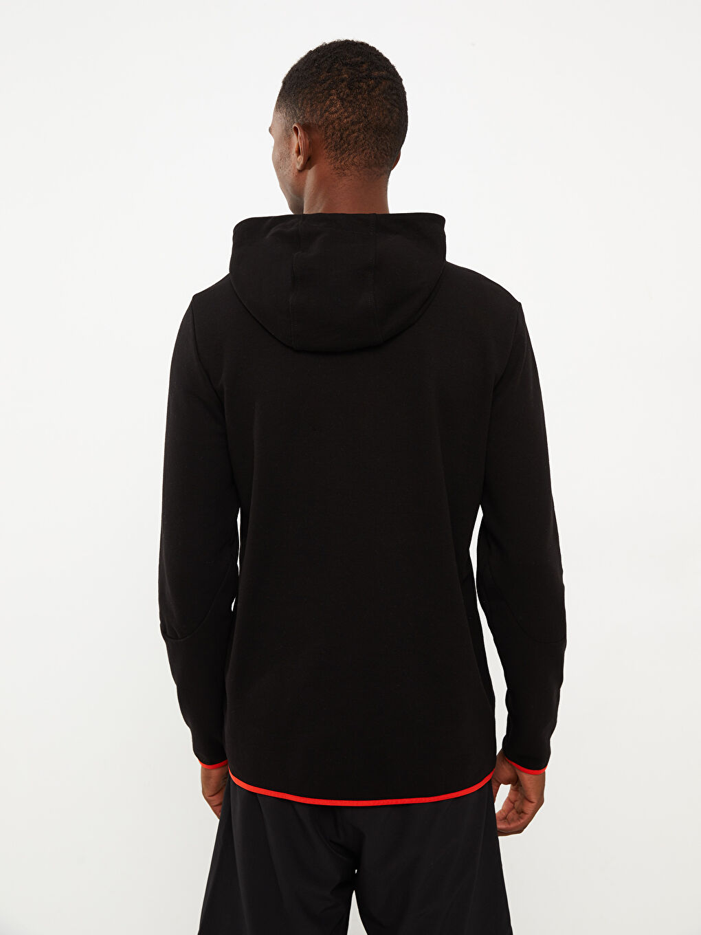 XSIDE ACTIVE Siyah Uzun Kollu Baskılı Erkek Spor Hoodie - 8