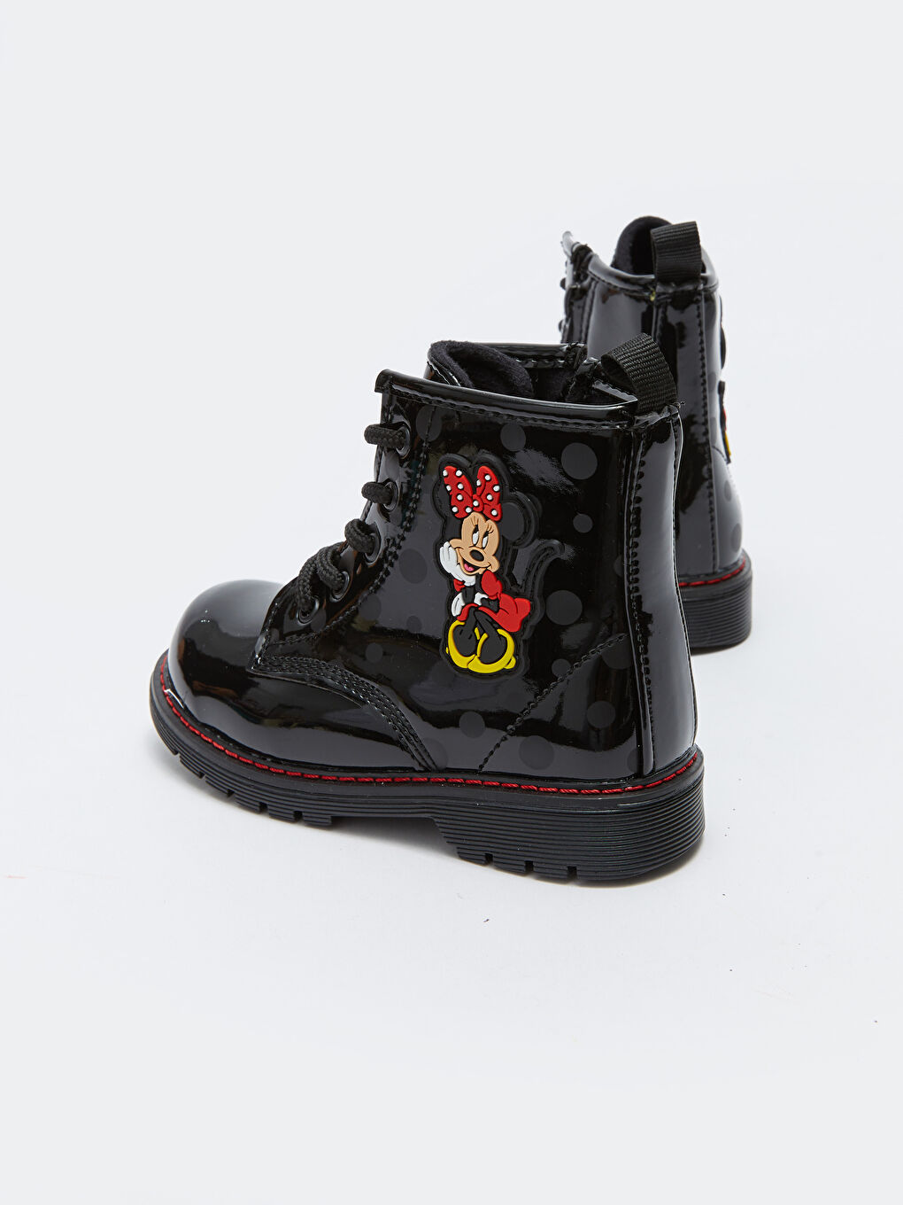 Ботинки для девочек с лицензией Минни Маус, шнуровкой и застежкой-молнией-6