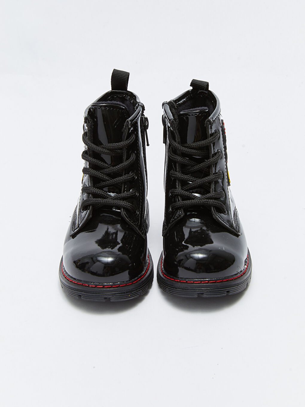 Ботинки для девочек с лицензией Минни Маус, шнуровкой и застежкой-молнией-7