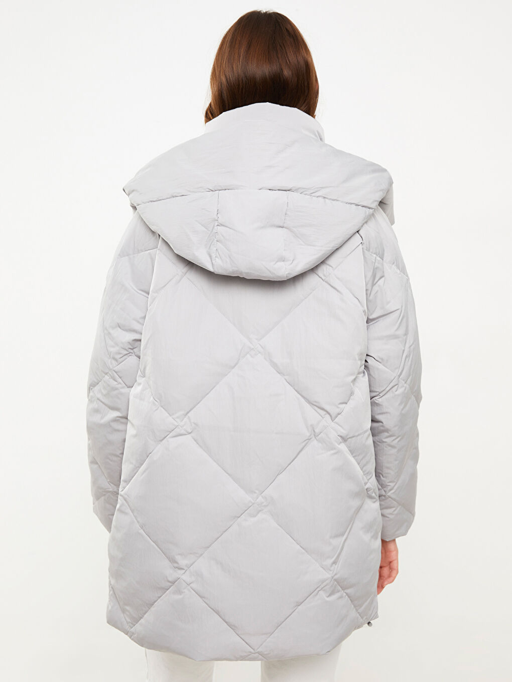 Hooded Quilted Women's Puffer Coat-6