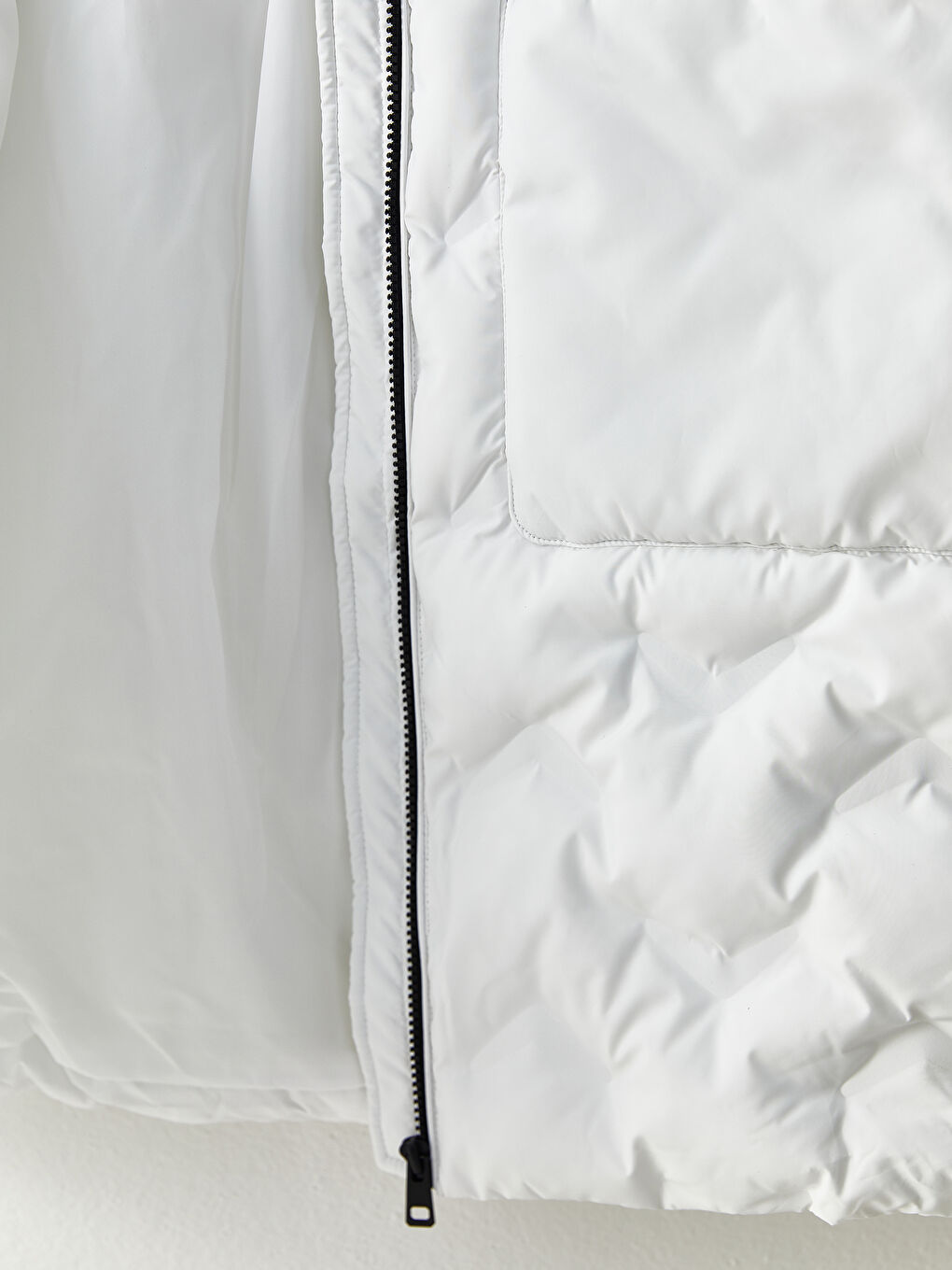 Женский пуховик с капюшоном, узорчатый, с длинным рукавом-7